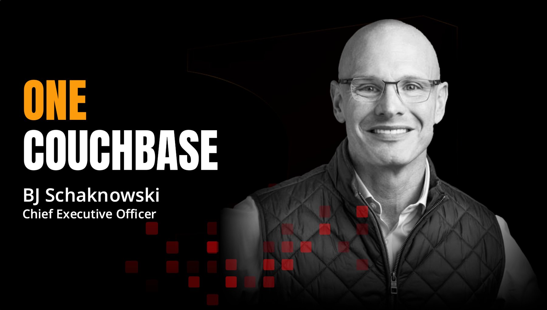 Keynote opening slide, One Couchbase