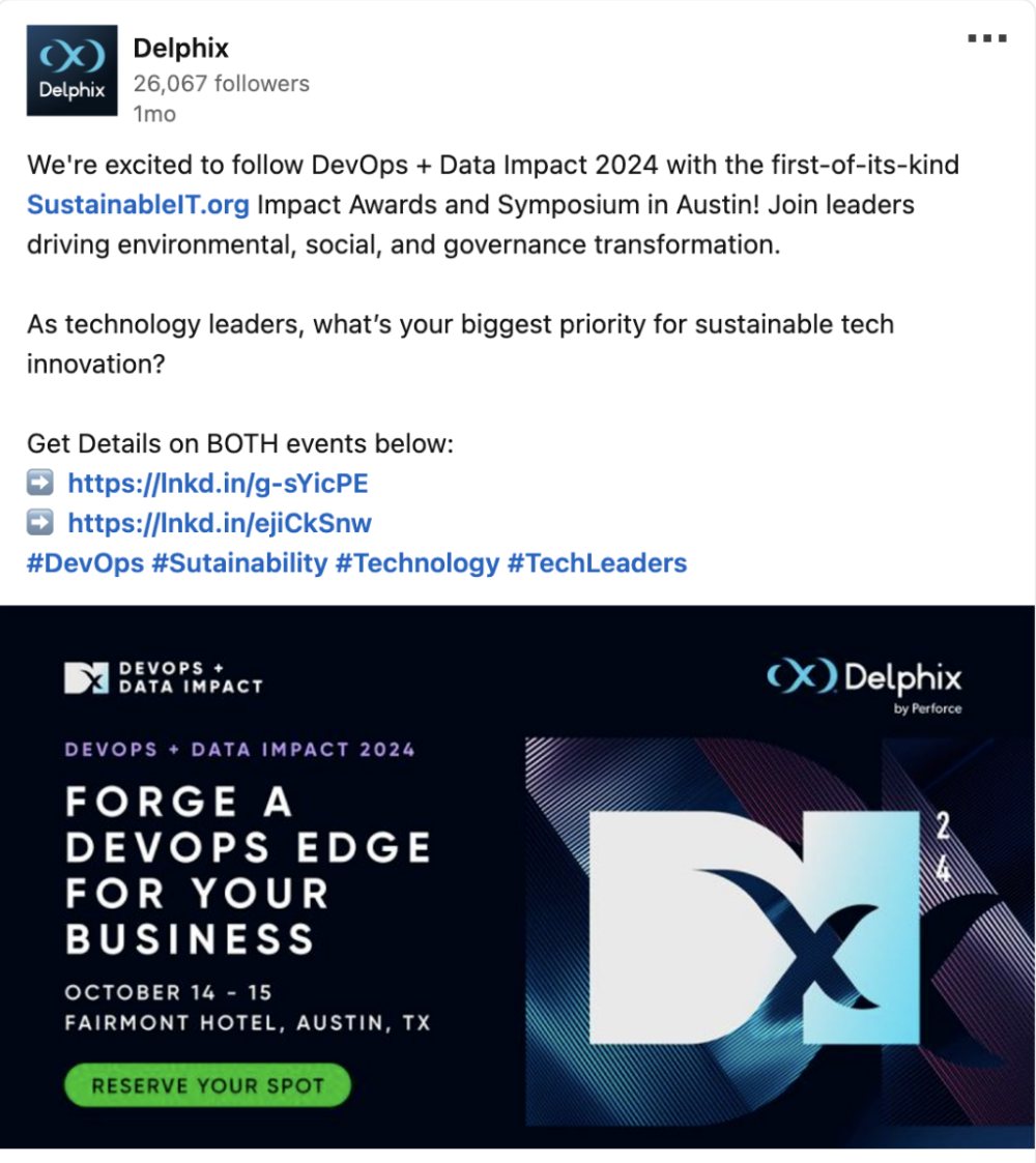 Delphix social campaign graphic