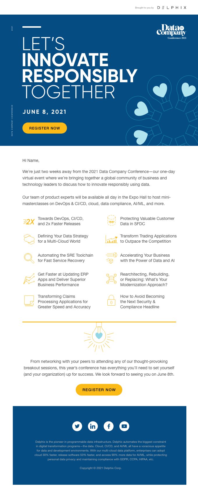 Data Company Conference expo invitation email