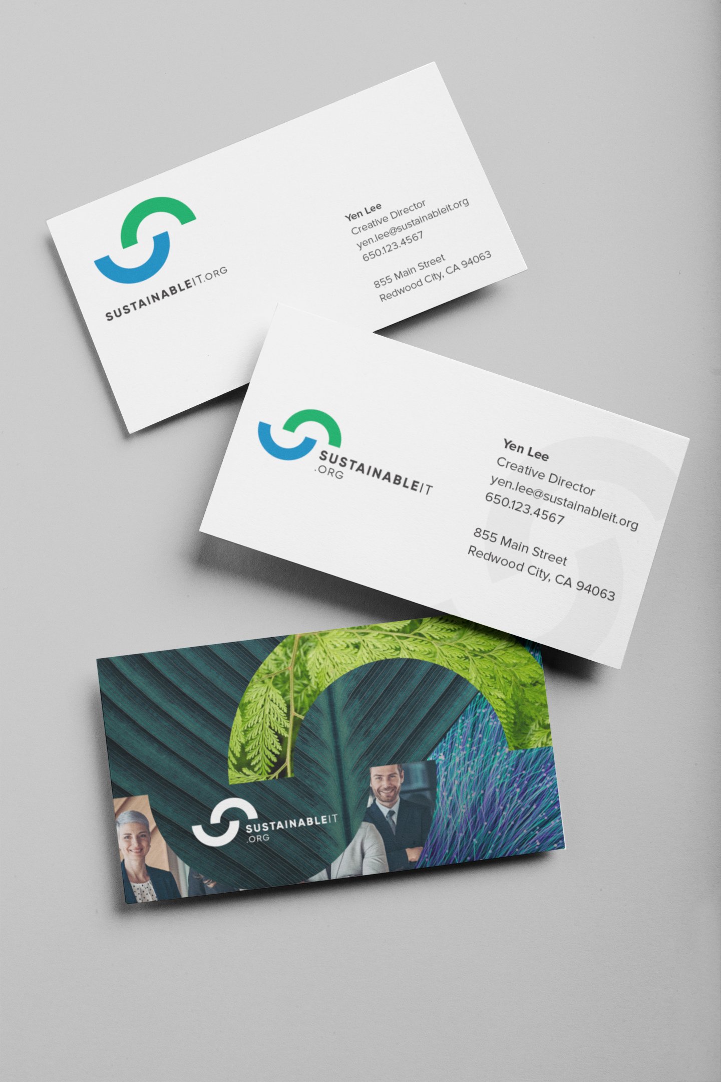SustainableIT.org business cards for Yen Lee, Creative Director