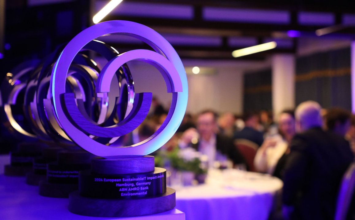 Finished IMPACT Award trophy at the 2024 European ceremony in Hamburg