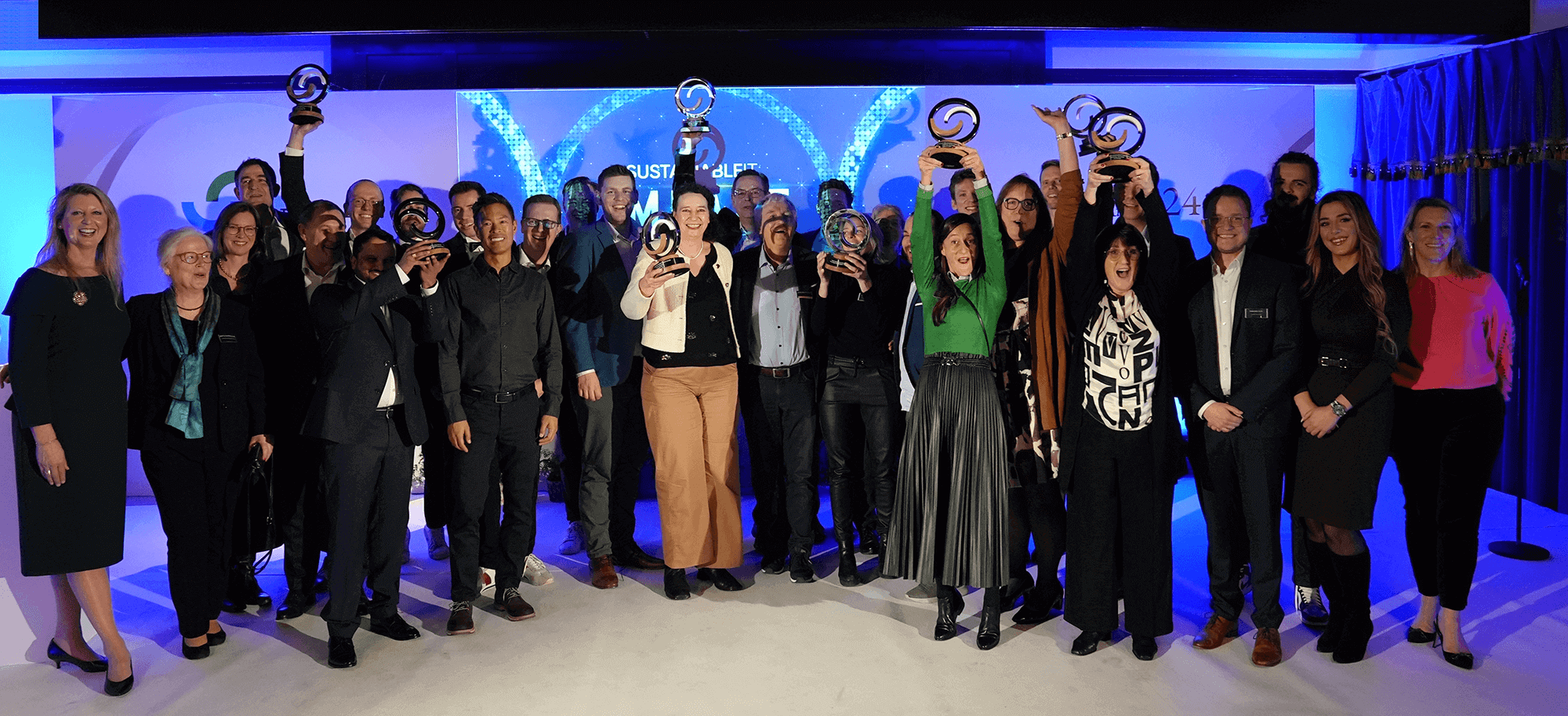 IMPACT Award winners on stage in Hamburg, Europe